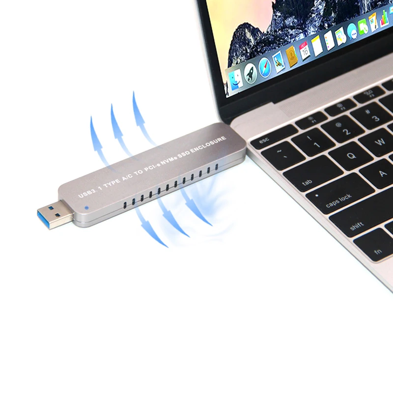 Накопитель SSD с протоколом NVME корпус HDD, чехол-Корпус жесткого диска USB C& TYPE-A к PCI-E NVME M.2 SSD диск HDD коробка адаптер для 2242/2260/2280 SSD
