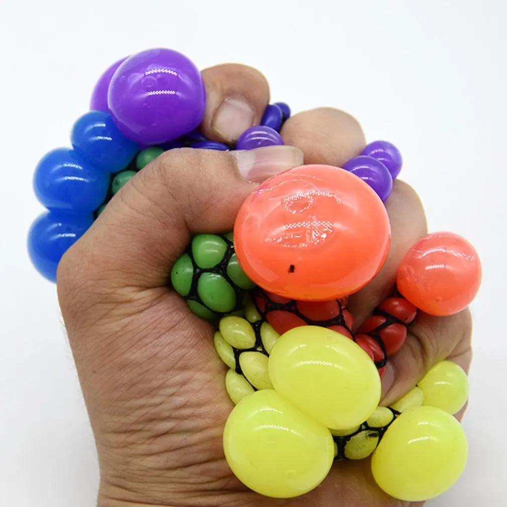 Милый шар для снятия стресса Novetly Squeeze Ball рука запястье упражнения антистресс слизи Виноград Мяч Игрушка Забавные игрушки-гаджеты