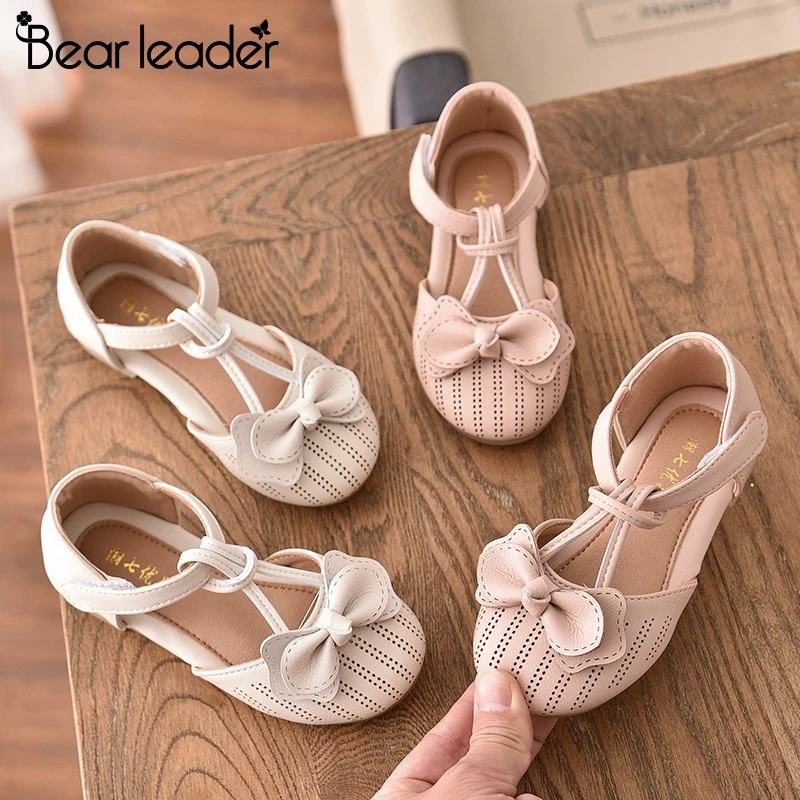 Oso líder, zapatos de para niños, sandalias de moda de piel para niñas, bebés, zapatos transpirables con lazo|Sandalias| - AliExpress