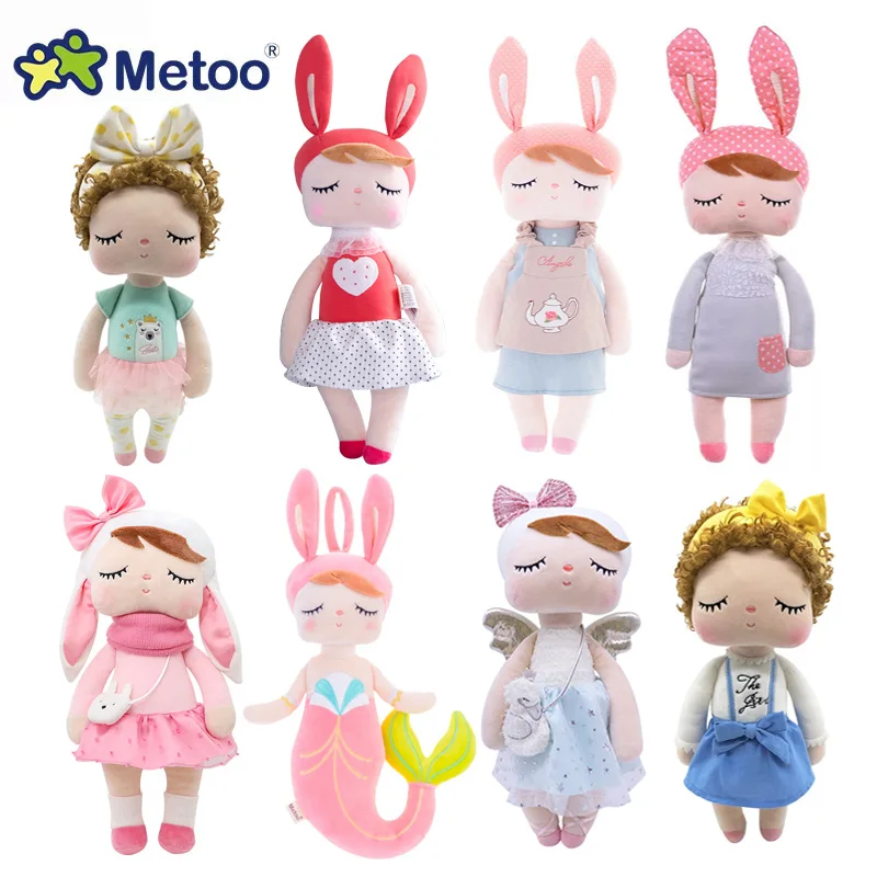 Metoo Ангела Кролик олень балет фрукты Русалка девочка Мягкие плюшевые игрушки
