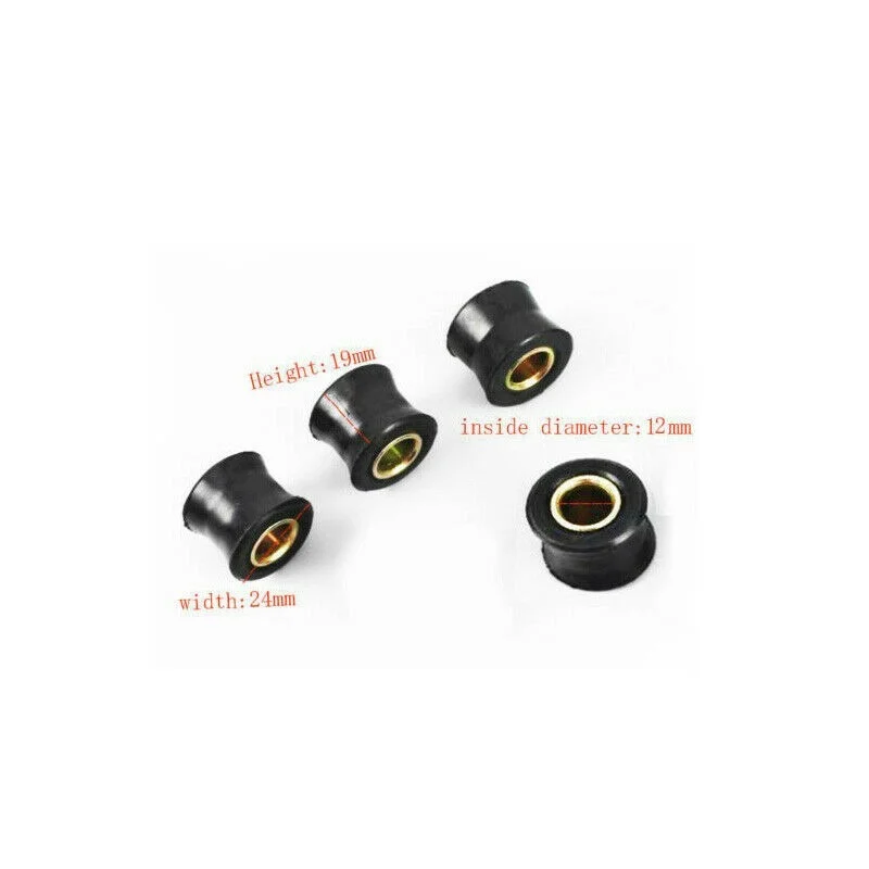 Pièces de rechange pour amortisseur arrière de moto, 4 pièces, 12mm, douille en caoutchouc