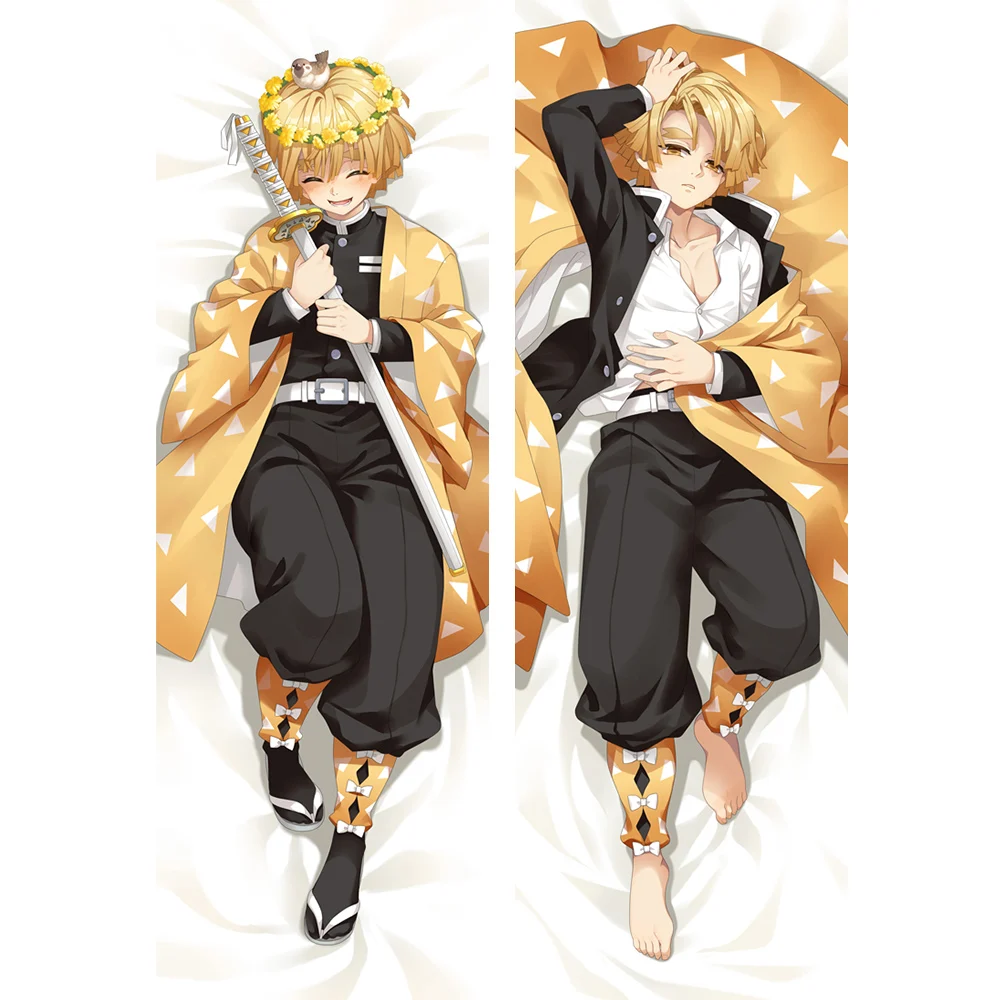19097(2) MGF дизайн Dakimakura Demon Slayer: Kimetsu no Yaiba Agatsuma Zenitsu мужской персонаж аниме обнимающий чехол для подушки - Цвет: 19097(2)