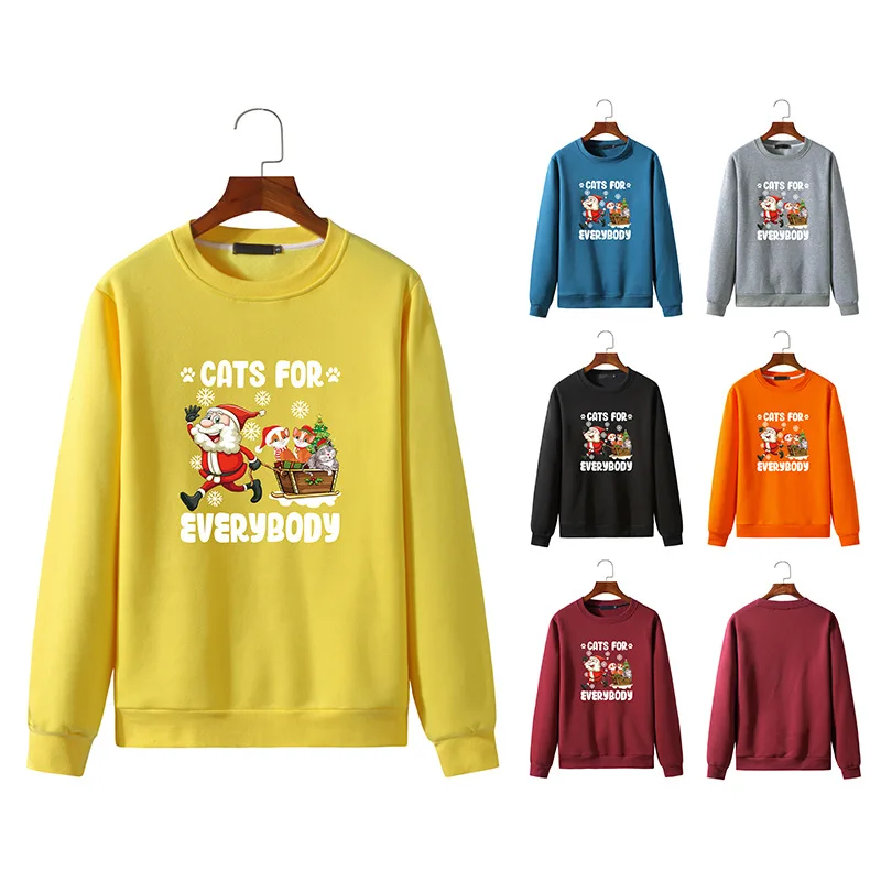 new Christmas series printed sweater men's round neck pullover sweater casual fashion sweater