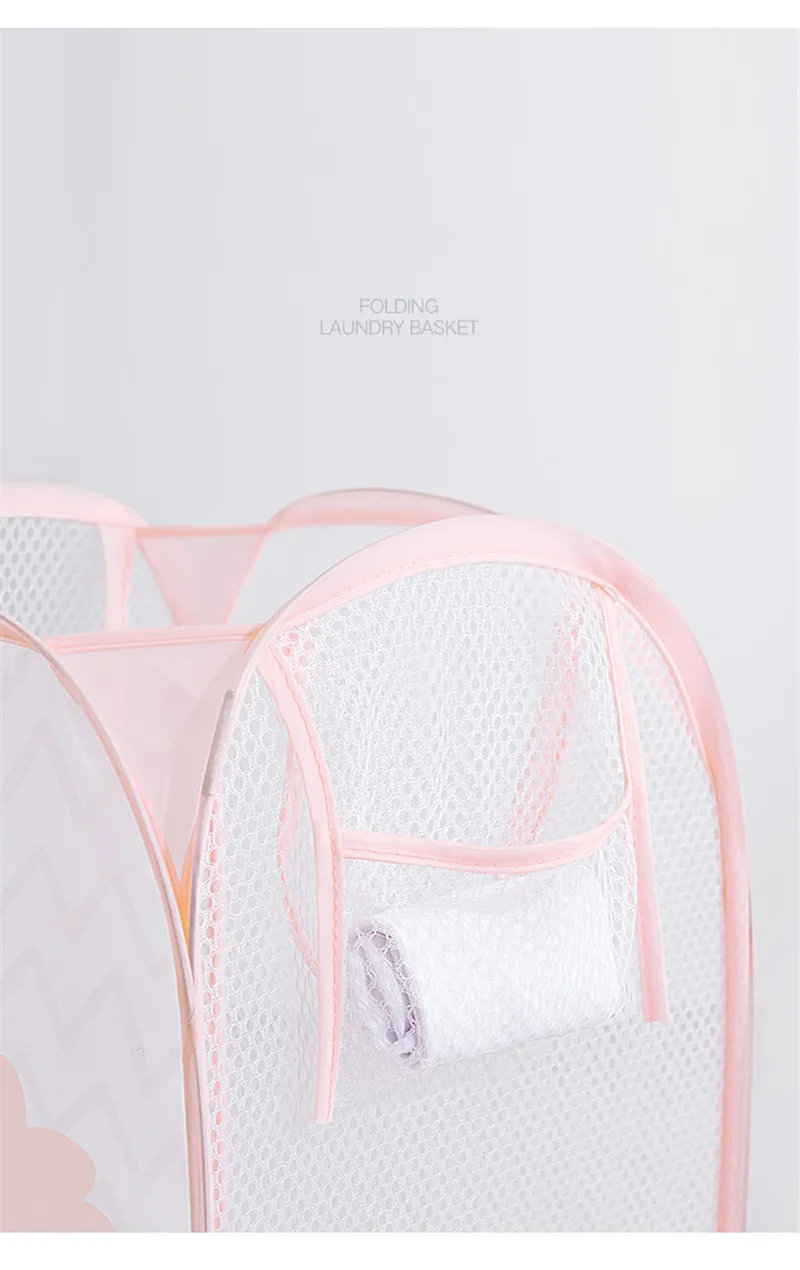 Hot Folding Laundry Basket Cartoon Storage Barrel Standing Toys Clothing Storage Bucket Laundry Organizer Holder Pouch Household