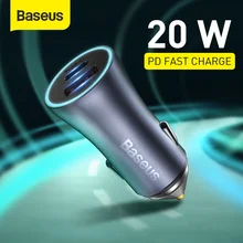 Baseus – chargeur de voiture 40W USB rapide, pour téléphone portable, Charge rapide 4.0 3.0 Type C PD, pour iPhone 12 QC 4.0 3.0