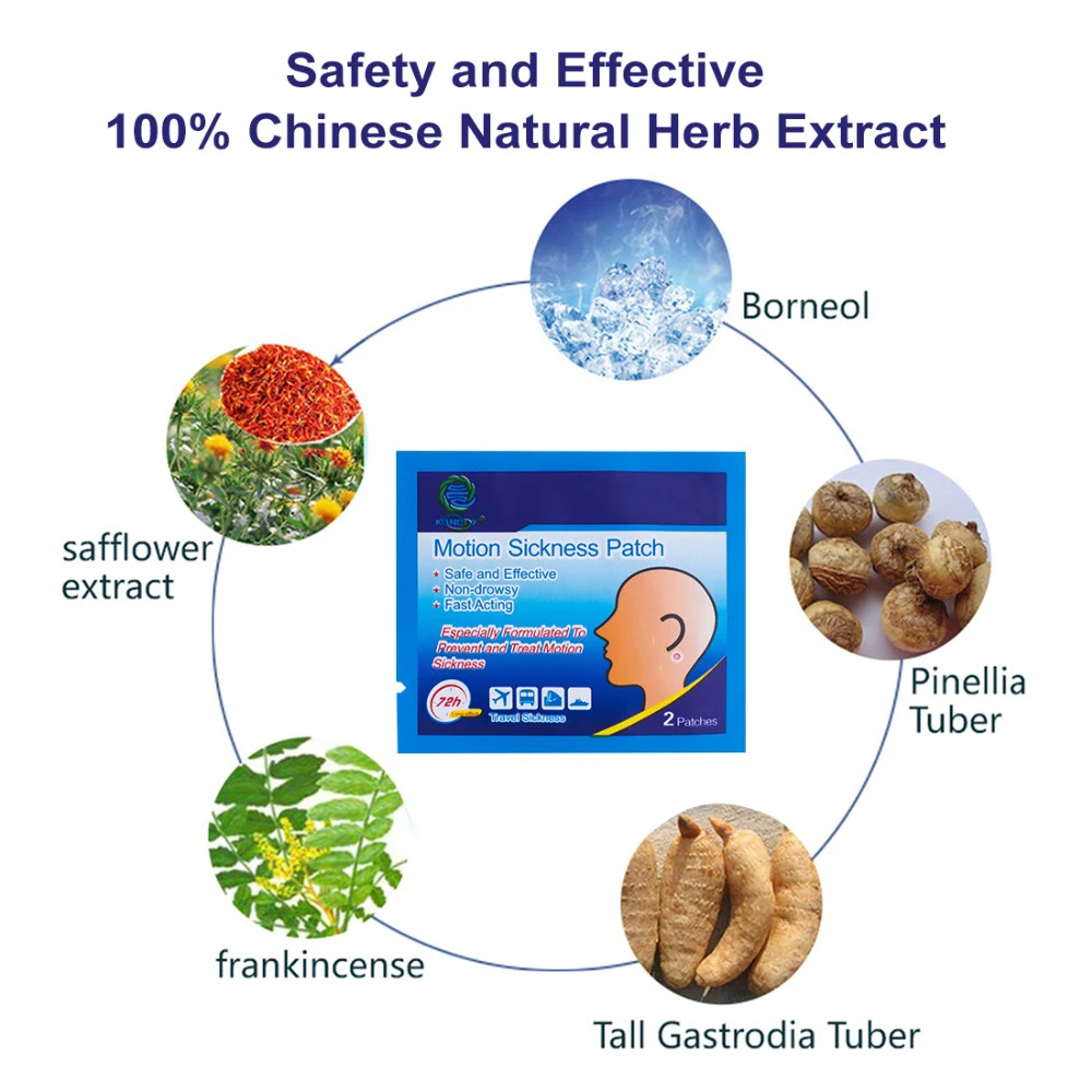 Pain Relief Plaster 10 Pieces/Box Anti Motion Sickness Patch Chinese Traditional Herbal Medical Plaster Health Care Prevent Vomiting