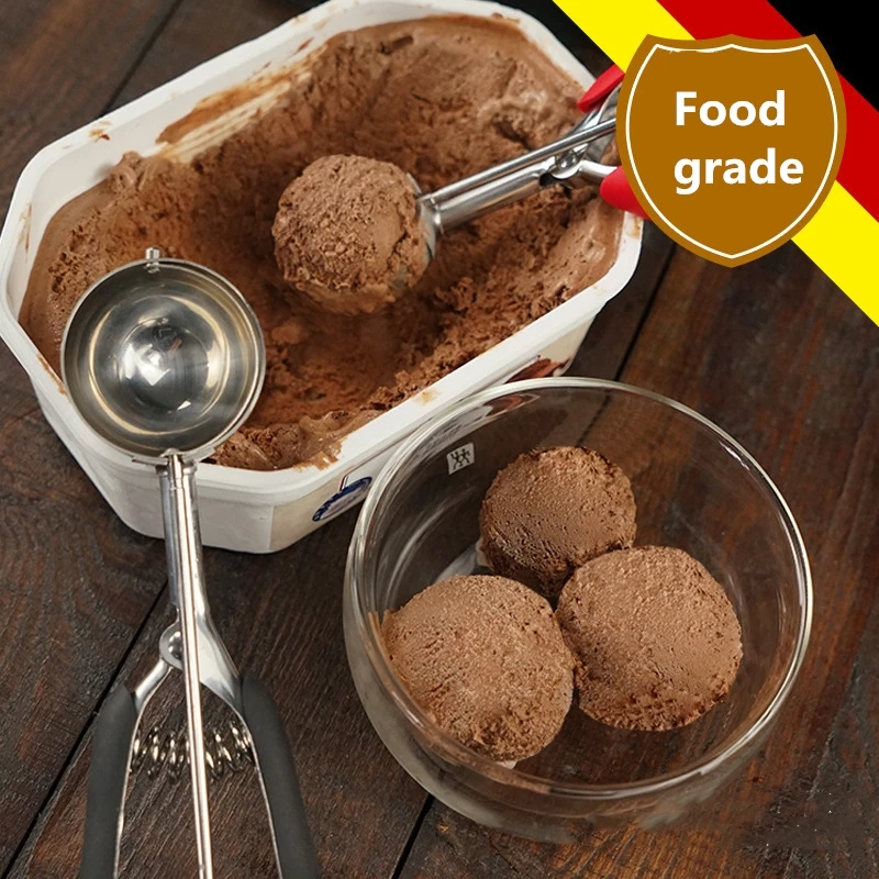 Stainless Steel Ice Cream Scoop Tool Cookie Scoop Icecream Spoon Kitchen Gadgets Sticks Mashed Potatoes Watermelon Spoon