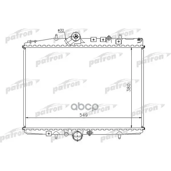 Радиатор Системы Охлаждения Citroen: C5 2.0 16vhpi/2.2 Hdi 01-04, Peugeot: 607 2.0hdi/2.0hdi/2.2hdi 00- PATRON арт. PRS3579