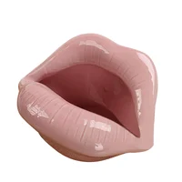 1 pz simpatico cartone animato posacenere labbra posacenere in ceramica creativo vaso di fiori alla moda bocca moda casa Mini divertente posacenere regalo degli uomini