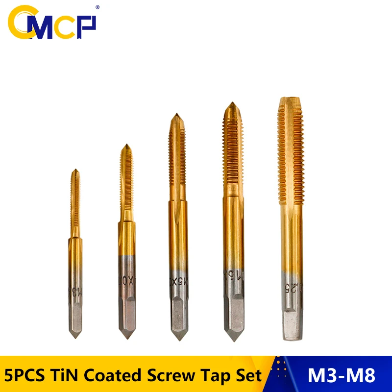 Metric Tap diameter M8 x 1.25 pitch Titanium Nitride Metalworking