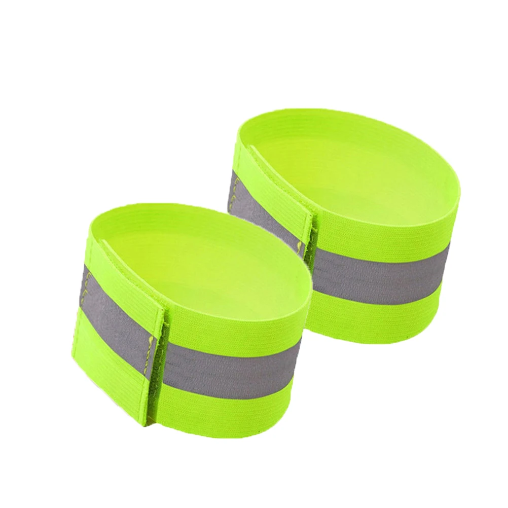 8 Pcs Outdoor Reflective Wristbands Practical Luminous Bracelets Wrist Decor For Sports Fitness Activities(Fluorescent Yellow