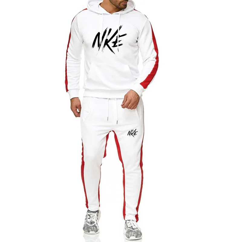 New Tracksuit Men Fashion Long Sleeve Hoodies+Pants Set Male Tracksuit Sports Suit Men's Gyms Set Casual Sportswear Suit 2019