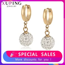 Xuping новые серьги-кольца для женщин из нержавеющей стали стильные персонализированные украшения вечерние семейные подарки на день рождения S192-99723