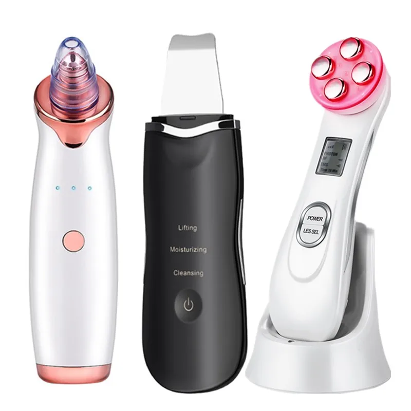 

Blackhead Remover Vacuum Suction Pore Cleaner Microdermabrasion Face Acne Removal Ultrasonic Skin Scrubber LED Facial Massager50