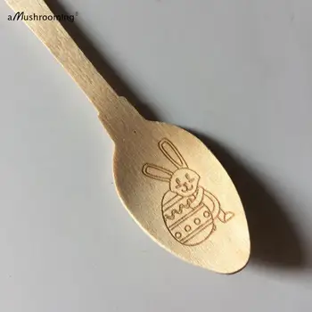 

Personalized Wood Spoons Easter Buffet Table Decor Engraved Easter Favors Font Choice eco-friendly also can use for wedding