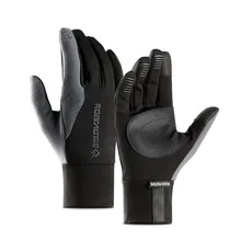 CALOFE перчатки для велоспорта, зимние теплые перчатки для бега с сенсорным экраном, Нескользящие Ветрозащитные Перчатки для фитнеса, кемпинга, пешего туризма