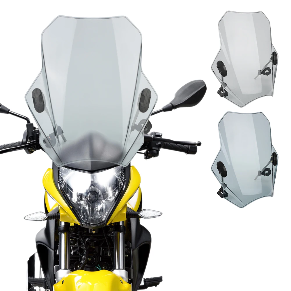 Parabrisas Universal para motocicleta, cubierta ajustable para HONDA CBR600RR, CB1000R, GXSR 600, 750, MT09