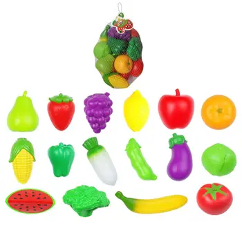 

16Pcs/Set Children Play House Toy Plastic Food Toy Cut Fruit Vegetable Kitchen Baby Kids Pretend Play Educational Toys for Kids