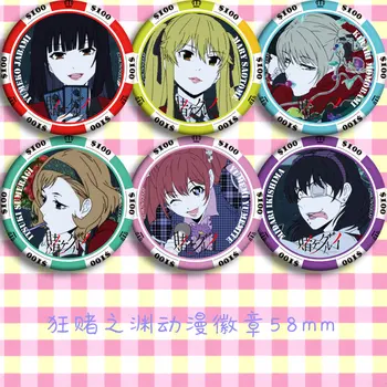 

Japan Anime Kakegurui Snakes Dreams Cosplay Badge Cartoon Brooch Pins Collection Bags Badges For Backpacks Button gifts