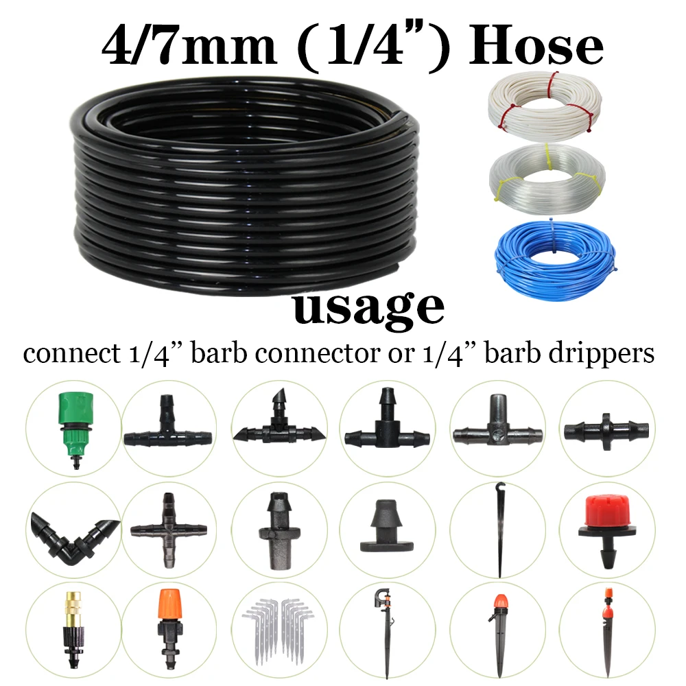 Garden Hose Expandable Magic Hose Expandable Water Hose Water Hose Expandable Hose Plastic Hose 3/5mm 4/7mm 8/11mm New PVC Garden Water Hose Irrigation Watering Tubing 1/8'' 1/4'' 3/8'' Black White Blue Transparent Hose