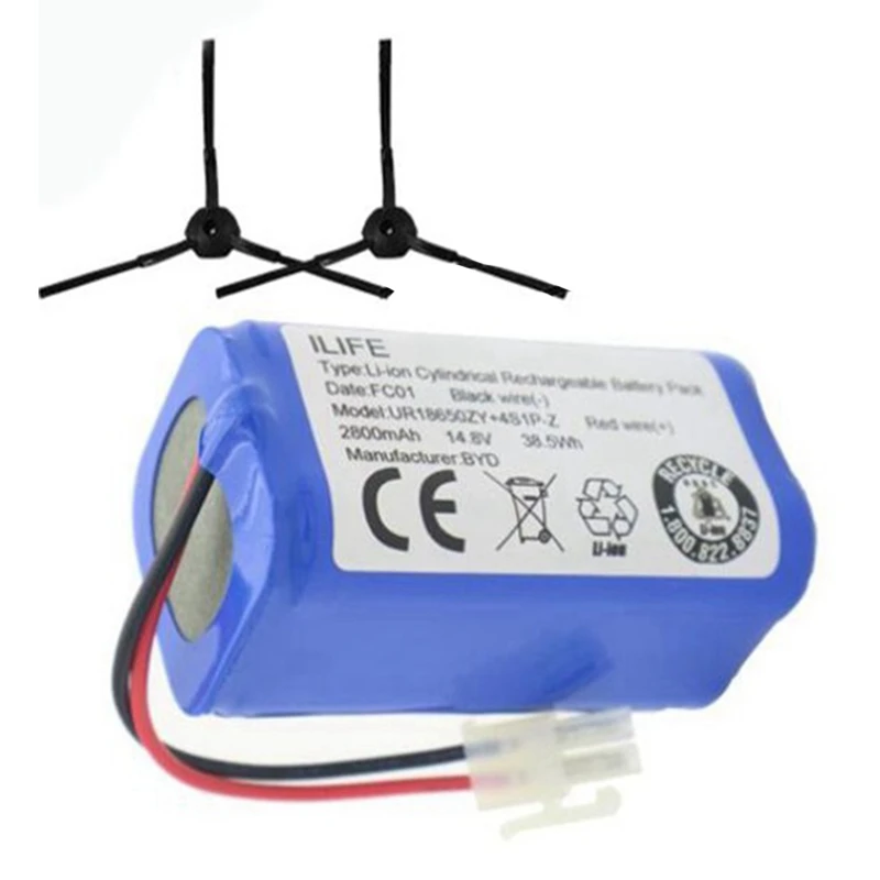 

Robot Vacuum Cleaner Battery Pack Side Brush for Ilife V7S Pro V7S V7S Plus A6 Robot Vacuum Cleaner Brush Parts Accessories