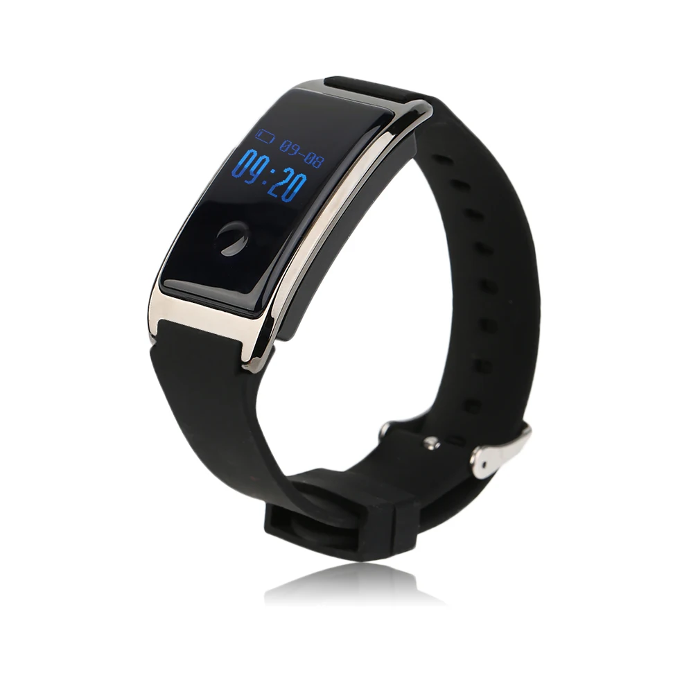 

MD8 0.66 Inch OLED Display Waterproof IP68 Silicone Smart Bracelet Silicone Heart Rate Monitoring Smart Wristband