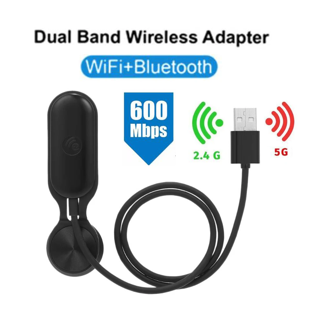 Бесплатный драйвер 11AC двухдиапазонный 2,4G Wifi 5g беспроводной адаптер USB Wifi Bluetooth адаптер 600 Мбит/с USB Lan Wifi Приемник Wi fi ключ