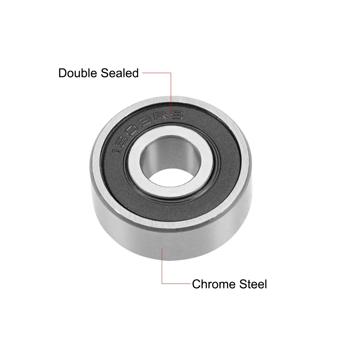 uxcell 1/4" 1/2" 3/8" 9/16" Deep Groove Ball Bearing Shield Sealed Chrome Steel Bearings Rolling Bearings for Micro Motor