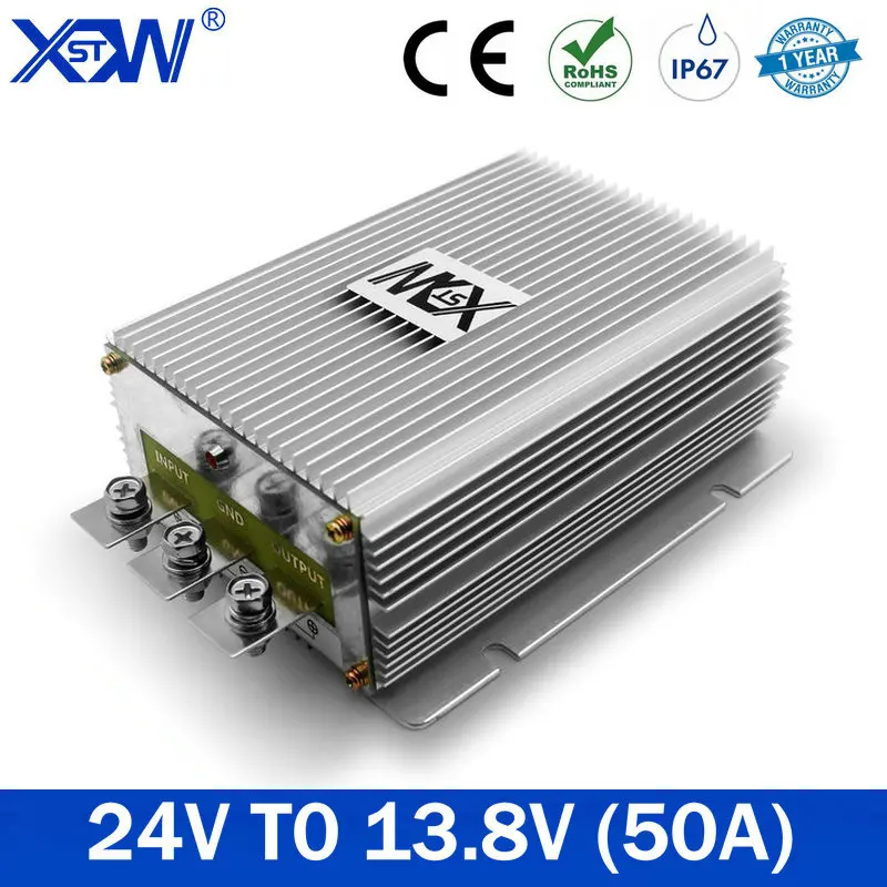 High Power DC Voltage Regulator Buck Converter 24V Step Down to 13.8V 50A 690W Reducer Waterproof Module CE | Обустройство дома