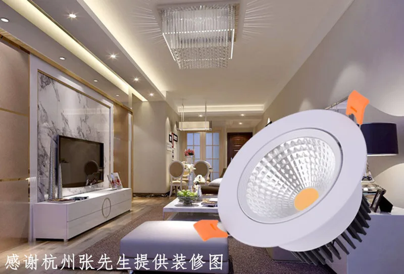 4 Types Dimmable Recessed LED Downlights 5W 7W 9W 12W 15W 18W COB LED Ceiling Lamp Spot Lights AC110-220V Round LED Panel Light hanging ceiling lights