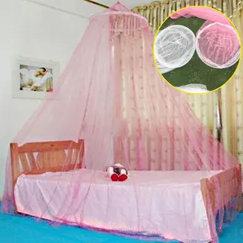 

Hot Lace Bed Mosquito Netting Mesh Canopy Princess Round Dome Bedding Net