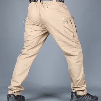 

CYSINCOS Men Tactical Pants Fashion Multi Pockets Hip Hop Joggers Sweat Pants Waterproof Military Hiking Outdoor Trousers 3XL