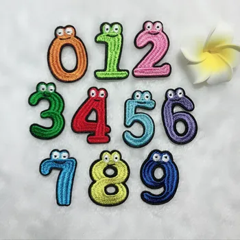 

100pcs/lot Digital Cloth Paste Cute Animal Embroidery Kids Clothing Patches Shoes Hats Decoration Accessories Iron on Transfers