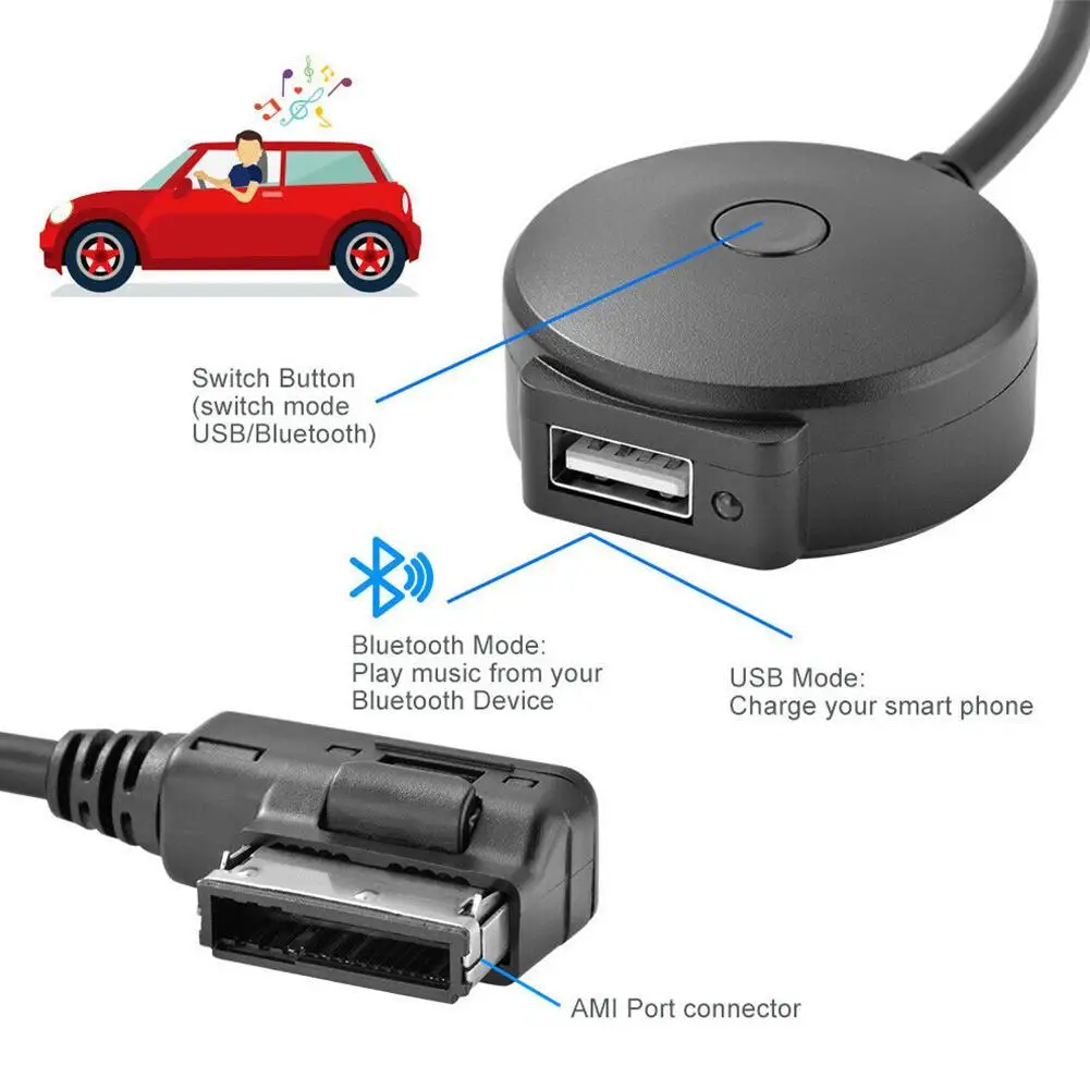 Bluetooth вспомогательный приемник кабель адаптер для Audi A4 A5 A6 Q5 Q7 после 2010 аудио медиа вход AMI AUX интерфейс