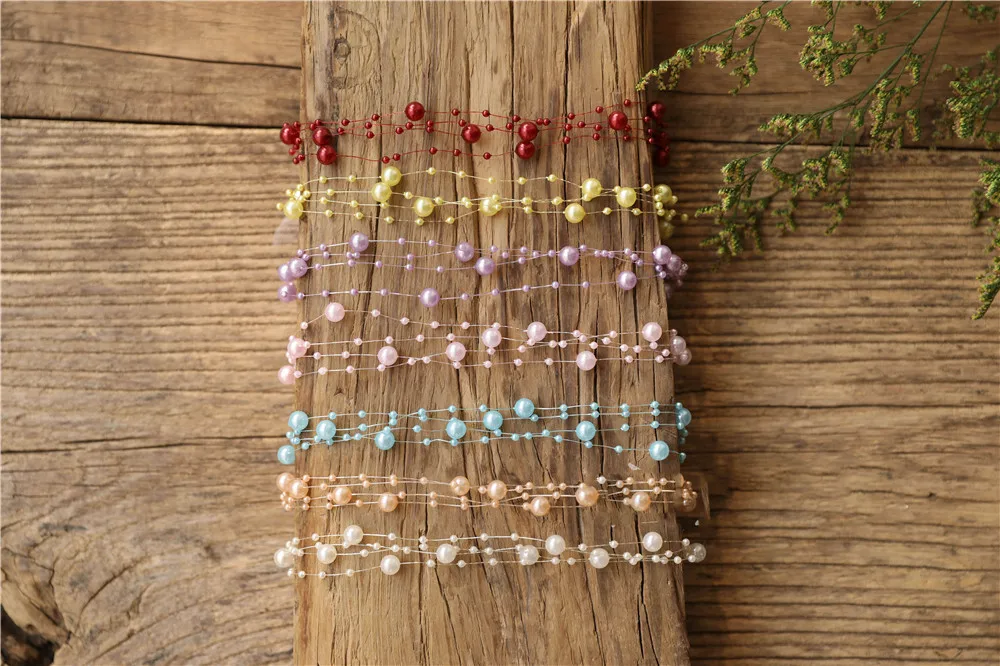 Newborn Photography Props  Baby Girl Headbands Pearl Hair Accessories Headwear 6