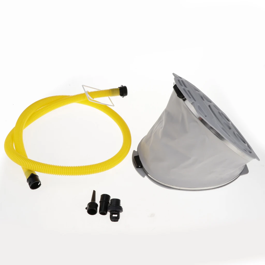 

9L High-volume Air Foot Pump Inflator Deflate Hose Valve Adaptor Adapter