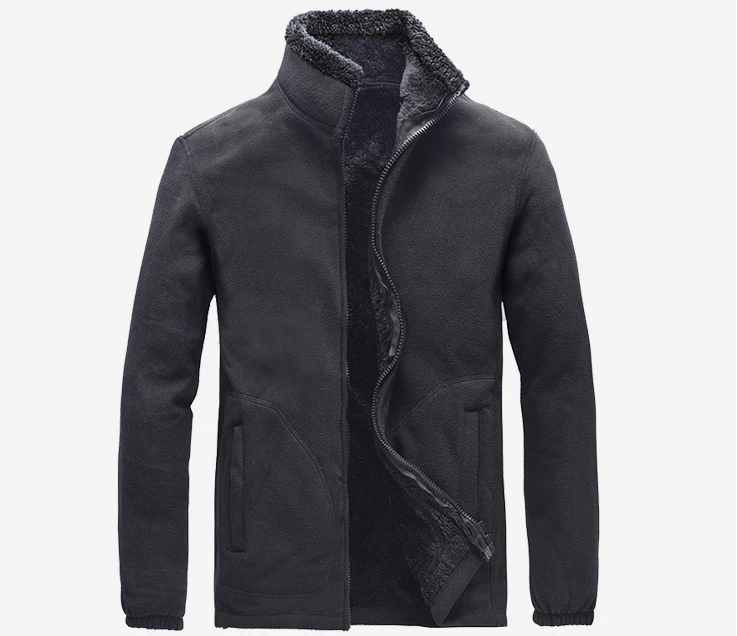 Men Male oversized Plus Size Fleece Warm Thermal Camp Fish Trek Hike Climb Cold Winter Autumn Spring Jacket Travel Coat