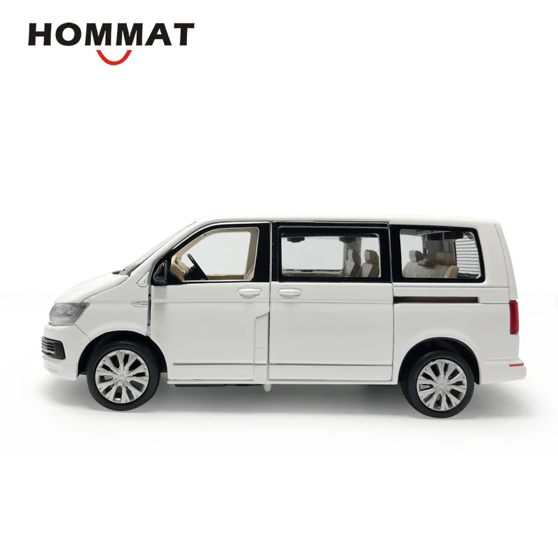 HOMMAT 1:32 T6 Multivan MPV автомобиль фургон модель автомобиля металлический сплав литья под давлением игрушка модель автомобиля коллекция подарок детские игрушки для детей Белый