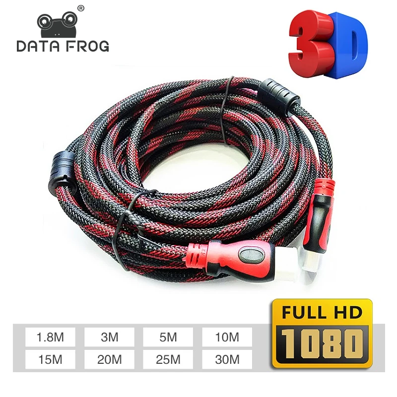 Высокоскоростной позолоченный штекер DATA FROG HD кабель TV ПК для XBOX PS3 1 8 м 3 5 10 15 20