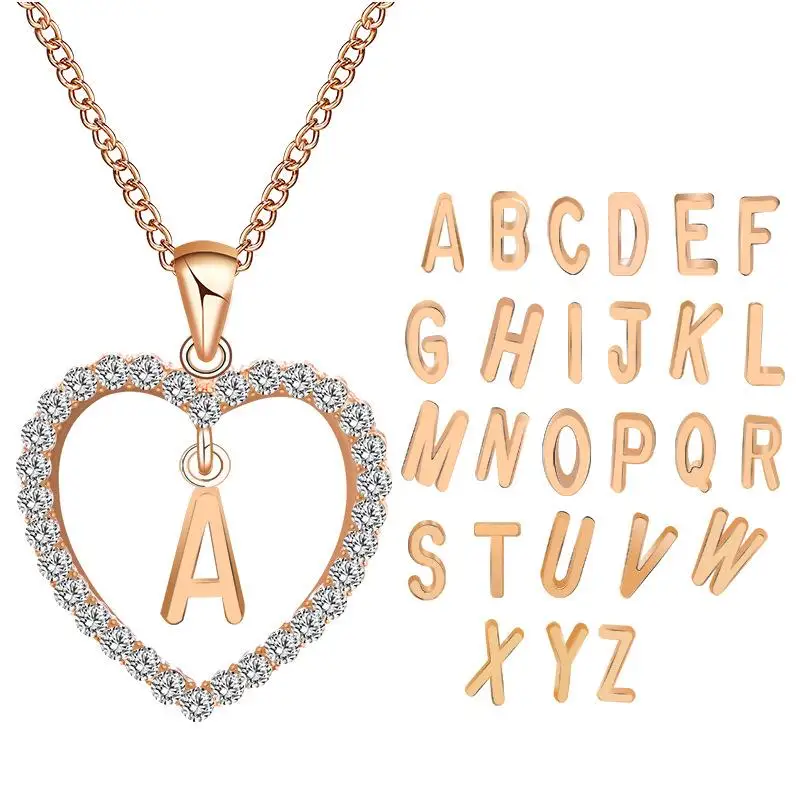 

2018 Simple Gold Color Love Heart Necklaces&Pendants Double Rhinestone Choker Necklace Women Statement Jewelry Bijoux X1