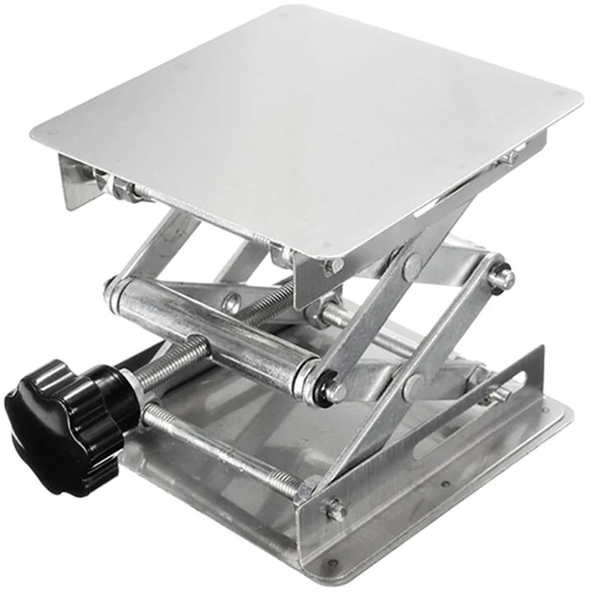 150mm 100 Aluminiumoxid Hebebühne Lab Jack Scissor Stand Platform Table 100 
