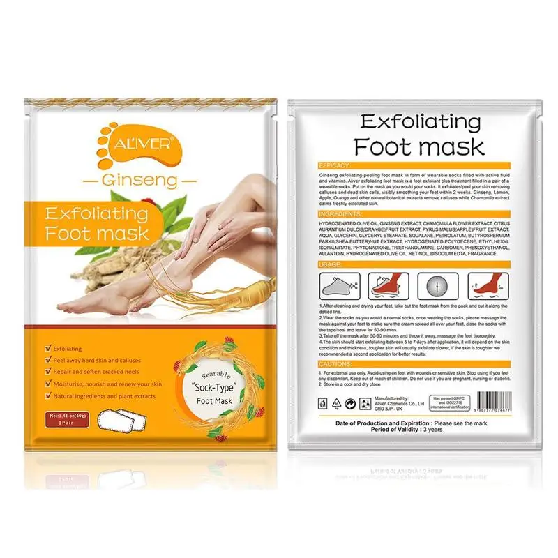 8 Types Exfoliating Foot Mask Foot Film Socks Pedicure Socks Health Skin Care Foot to Dead Skin Foot Cover film