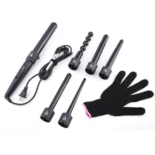 Профессиональный 6 в 1 Электрический средства для ухода за волосами, щипцы для завивки волос Керамика щипцы для завивки волос палочка для укладки волос, инструмент для салона