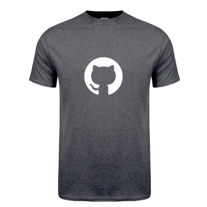 Футболка Github программатор программа ape Программирование гиковская рубашка футболка с короткими рукавами LH-149 - Цвет: Dark Heather