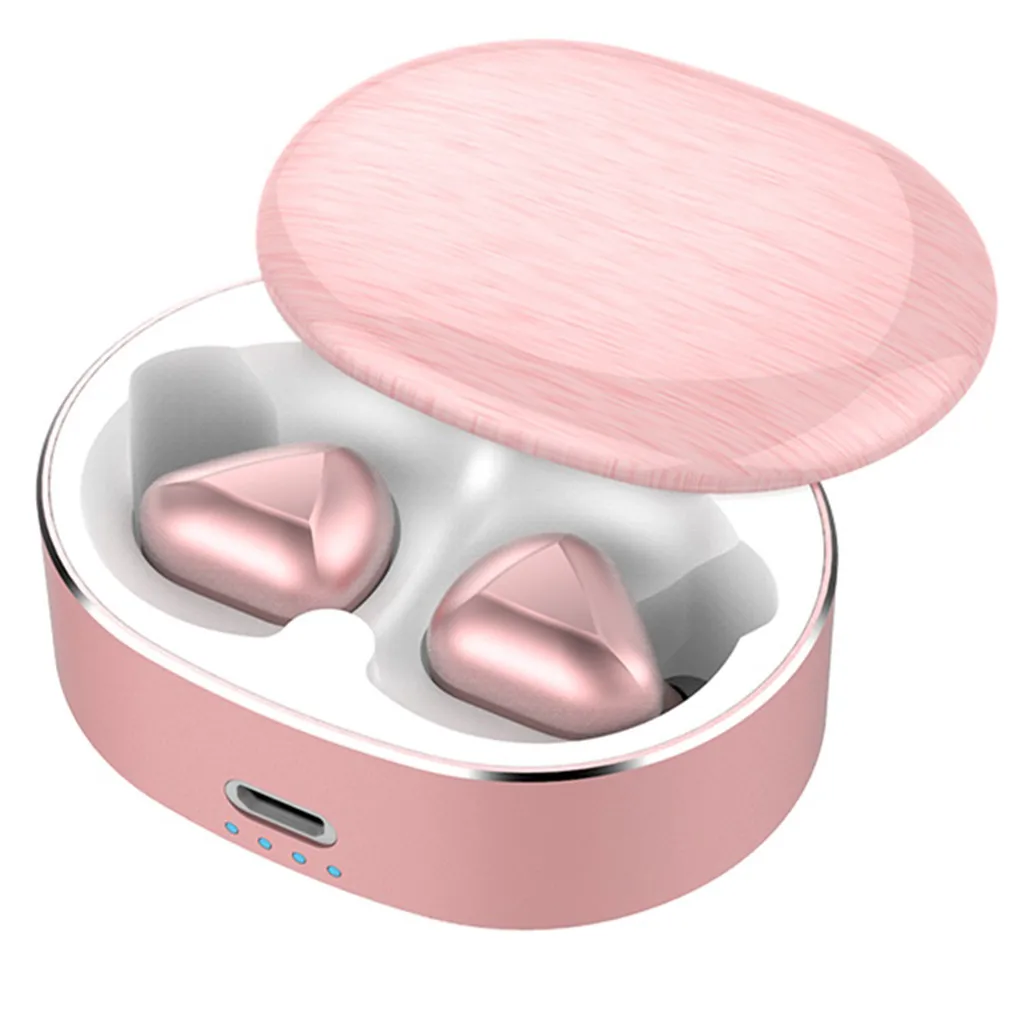 

mosunx Real Mini Sports Bluetooth Headset HD Stereo Wireless Headset with Charging Case Noise Cancelling earbudss
