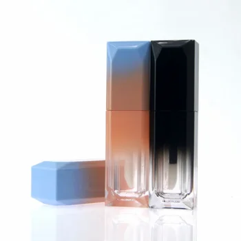 

6pcs Lip Glaze Tubes Chic Fashion Creative Plastic Empty Lip Glaze Tube Gradient Color Lip Glaze Tube Lip Glaze Subpackaging Bot