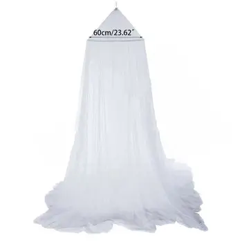 

Round Baby Bed Mosquito Net 60*250*900cm Dome Hanging Cotton Bed Canopy Curtain