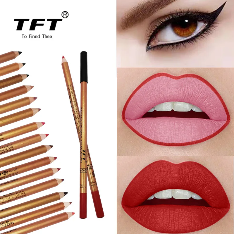 

15Color Waterproof Pencil Lipstick Pen Matte Lip Liner Lasting Multifunct LipLiner National Makeup Comestics Tools Easy To Wear