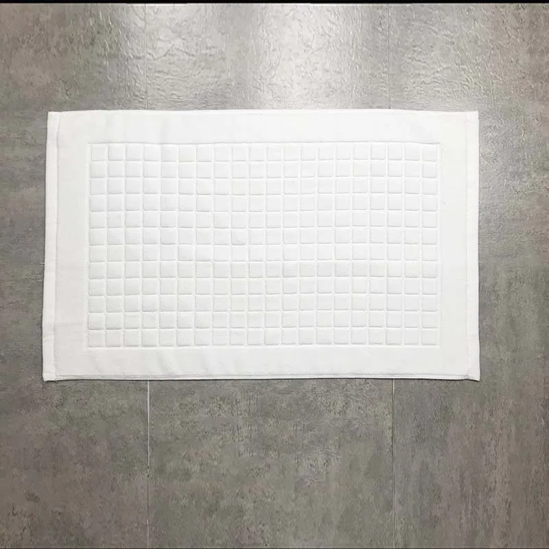 Хлопок полотенце в форме муравья Слип отель спа красота ванна коврик для пола вход коврик Туалет пол ванной комнаты белый - Color: white grid
