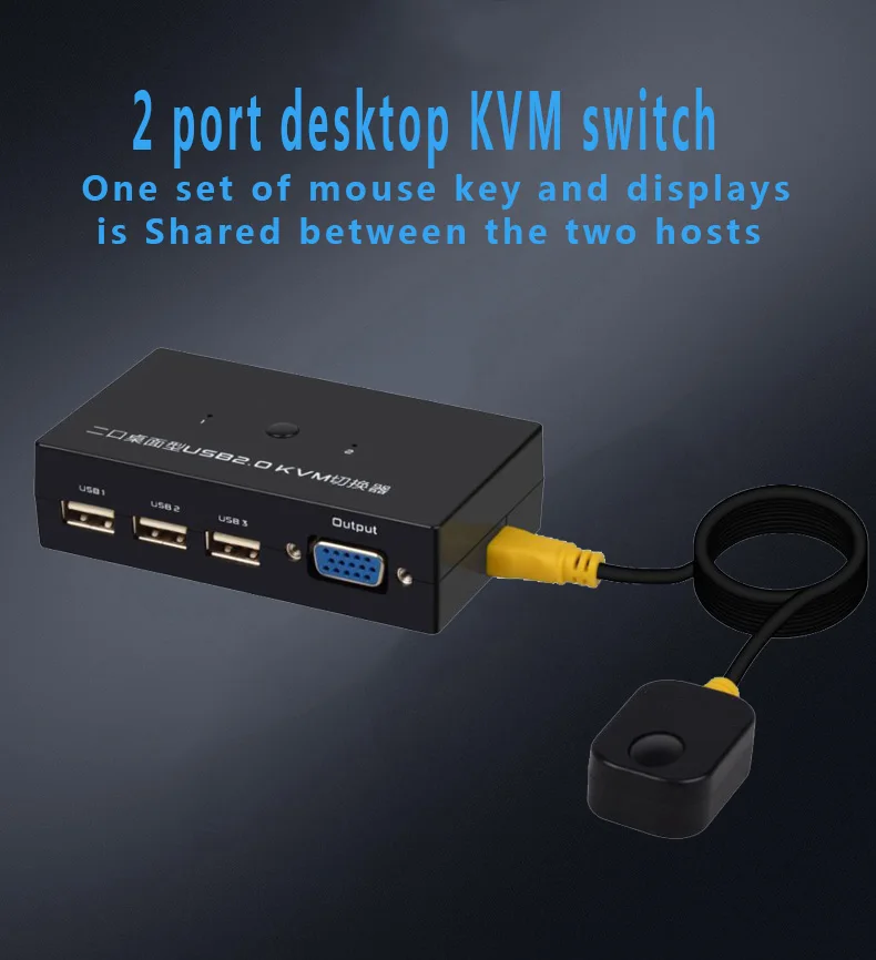 USB KVM переключатель 4 порта мульти-хост общий мышь и клавиатура дисплея проводки ручной KVM четыре и один выход с контроллером